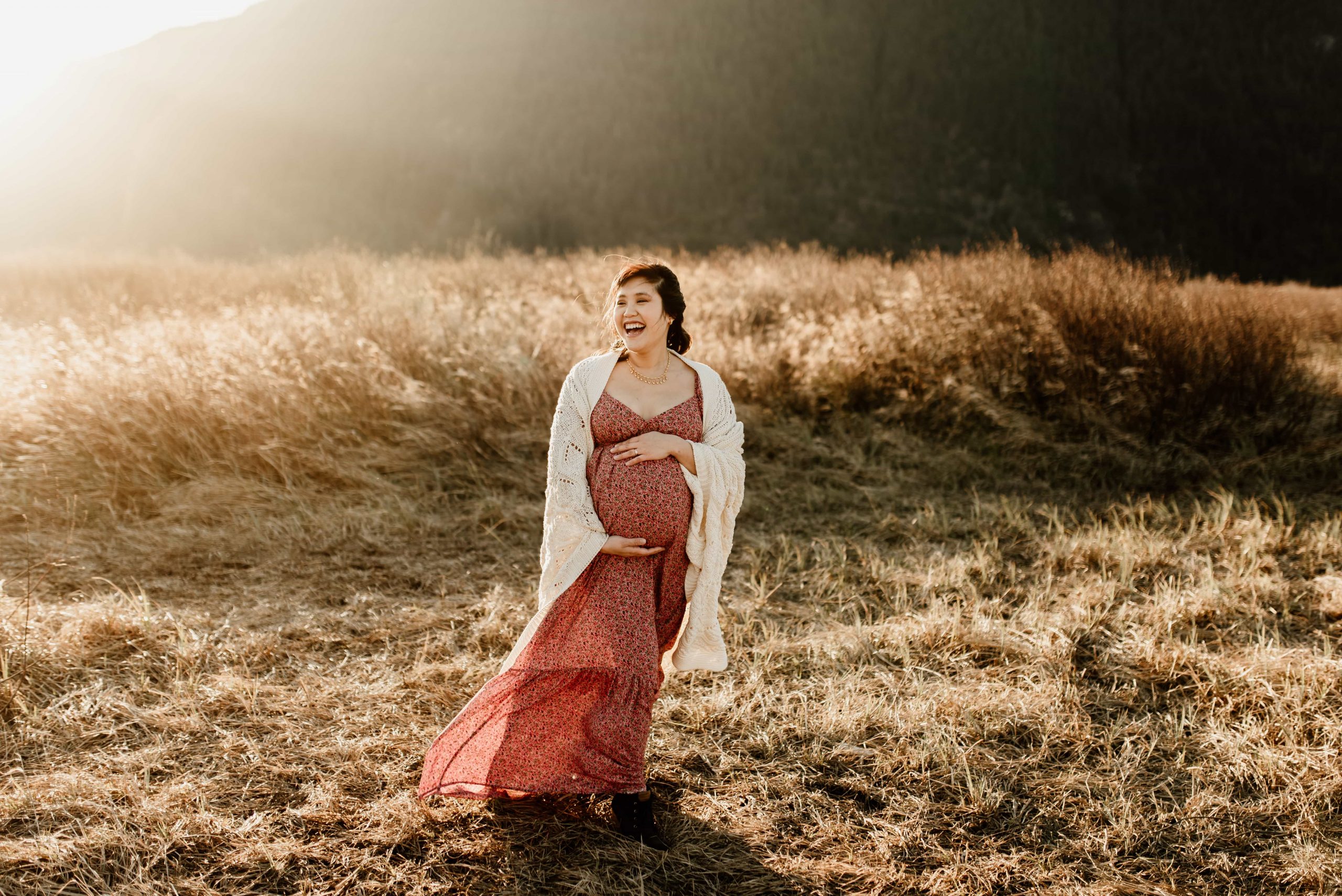 Pitt Meadows sunset maternity photography session